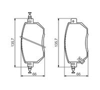 BOSCH 0 986 494 366 Kit de plaquettes de frein, frein à disque pour INFINITI,NIS
