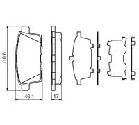 BOSCH 0 986 494 376 Kit de plaquettes de frein, frein à disque pour FORD USA,MAZ