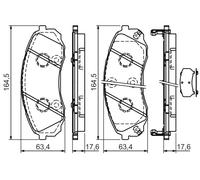 BOSCH 0 986 494 377 Kit de plaquettes de frein, frein à disque pour HYUNDAI,KIA
