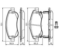 BOSCH 0 986 494 379 Kit de plaquettes de frein, frein à disque pour HONDA
