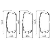 BOSCH 0 986 494 400 Kit de plaquettes de frein, frein à disque pour KIA