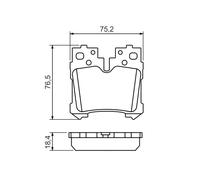 BOSCH 0 986 494 424 Kit de plaquettes de frein, frein à disque pour LEXUS,TOYOTA