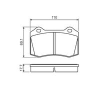 BOSCH 0 986 494 486 Kit de plaquettes de frein, frein à disque pour FORD,SEAT