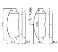 Bosch BP1417 - Plaquettes de Frein Avant pour Voiture - Qualité Bosch - Réduction du Bruit et de la Poussière - Certifié ECE-R90 - Sans Cuivre - Jeu de 4 Plaquettes