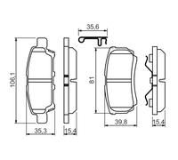 BOSCH 0 986 494 502 Kit de plaquettes de frein, frein à disque pour CHRYSLER,DOD