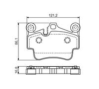 BOSCH 0 986 494 567 Kit de plaquettes de frein, frein à disque pour PORSCHE