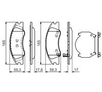 BOSCH 0 986 494 577 Kit de plaquettes de frein, frein à disque pour KIA