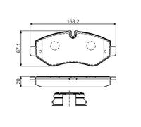 BOSCH 0 986 494 582 Kit de plaquettes de frein, frein à disque pour IVECO