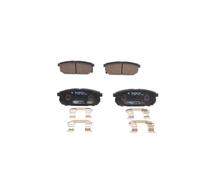 Bosch Jeu de plaquettes de frein 0 986 494 590, arrière, Low-Metallic, Jeu de 4, pour KIA Sorento I
