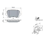 BOSCH 0 986 494 595 Kit de plaquettes de frein, frein à disque pour AUDI,SEAT,SK