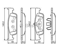 BOSCH 0 986 494 661 4x plaquettes de frein avant