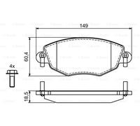 BOSCH 0 986 494 724 Kit de plaquettes de frein, frein à disque pour FORD,JAGUAR