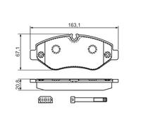 BOSCH 0 986 494 728 Kit de plaquettes de frein, frein à disque pour ,MERCEDES-BE