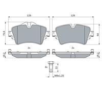 BOSCH 0 986 494 736 Kit de plaquettes de frein, frein à disque pour BMW,MINI