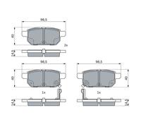 BOSCH 0 986 494 748 Kit de plaquettes de frein, frein à disque pour SUZUKI