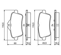 BOSCH 0 986 494 783 Kit de plaquettes de frein, frein à disque pour MERCEDES-BEN