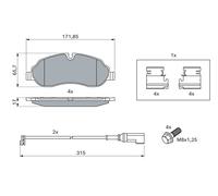 BOSCH 0 986 494 845 Kit de plaquettes de frein, frein à disque pour FORD
