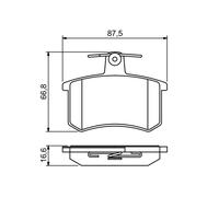 Jeu de plaquettes de frein BOSCH 0 986 494 846, arrière