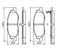 BOSCH 0 986 494 867 Kit de plaquettes de frein, frein à disque pour NISSAN