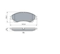 BOSCH 0 986 494 936 Kit de plaquettes de frein, frein à disque pour SUZUKI