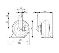 BOSCH 0 986 AH0 502 Trompette pour AUDI,MERCEDES-BENZ,SEAT,VW
