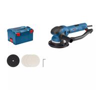 Bosch 0601257101 - Ponceuse Excentrique GET 75-150 Poignée, Clé Pour Vis À Six-pans, Déflecteur, Connexion D'aspirateur, 3x Feuille Abrasive, Plateau