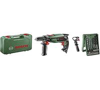 BOSCH 060313100F - Taladro percutor UniversalImpact 700 + 15 pcs X-line 700W. Softgrip. Portabrocas de una piezas. Portabrocas Press + Lock. Set X line 15 pcs. Maletín.