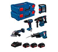 BOSCH 0615A5007S (GSB 18V-65 + GBH 18V-26 + GWS 18V-11 + GSA 18V-LI + GLI 18V-1200 C + 3 x 5,0 Ah + GAL18V-160 + 2 x L-Boxx XL)