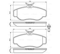 BOSCH 0986424565 Kit de plaquettes de frein. frein à disque