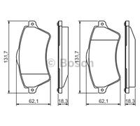 BOSCH 0986424721 Kit de plaquettes de frein. frein à disque