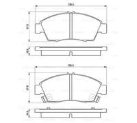 BOSCH 0986461759 Kit de plaquettes de frein. frein à disque