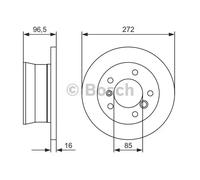 BOSCH 0986478433 Disque de frein
