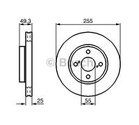 BOSCH 0986479085 Disque de frein
