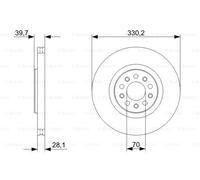 BOSCH - Disque de frein 0 986 479 290 (Vendu à l'unité) - Réf. 0986479290