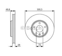 BOSCH 0986479R93 Disque de frein