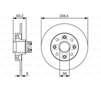 Disque de frein BOSCH 0 986 479 S43