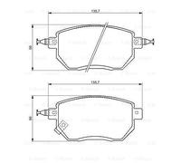 BOSCH 0986494366 Kit de plaquettes de frein. frein à disque