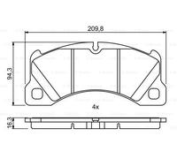 BOSCH 0986494787 Kit de plaquettes de frein. frein à disque