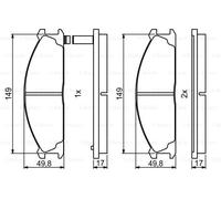 BOSCH 0986494848 Kit de plaquettes de frein. frein à disque