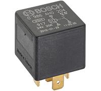 Bosch 0986AH0204 Mini-Relais 24V 30A, 5 terminaux, IP5K4, résistance aux températures allant de -40° C à 85° C