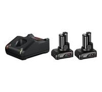 Bosch Professional 12V System Starter-Set batteries : 2 batteries GBA 12V 6.0Ah + chargeur rapide GAL 12V-40