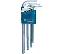 Bosch Professional – Set de 9 clés mâles six pans coudées (1,5–10,0 mm)