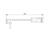 Bosch 1 987 473 019 Avertisseur De Frein Avant Gauche Pour Mercedes