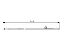 BOSCH 1 987 473 029 Contact d'avertissement, usure des plaquettes de frein pour