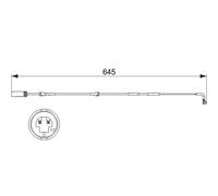 BOSCH 1 987 473 504 Contact d'avertissement, usure des plaquettes de frein pour