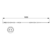BOSCH 1 987 473 508 Contact d'avertissement, usure des plaquettes de frein pour