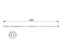 BOSCH 1 987 473 510 Contact d'avertissement, usure des plaquettes de frein pour