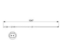 BOSCH 1 987 473 512 Contact d'avertissement, usure des plaquettes de frein pour