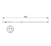 BOSCH 1 987 473 516 Contact d'avertissement, usure des plaquettes de frein pour