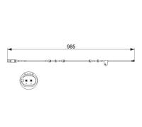 BOSCH 1 987 473 520 Contact d'avertissement, usure des plaquettes de frein pour